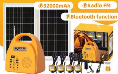 30W Solar Home Lighting System 12.8V 8Ah Battery 1 30W Solar Home Lighting System 12.8V 8Ah Battery